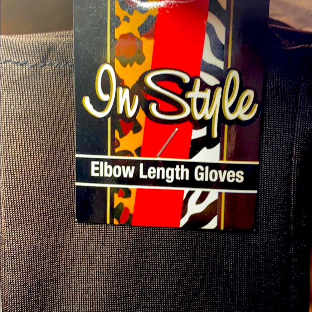 IN STYLE- Elbow Length Brown Gloves
